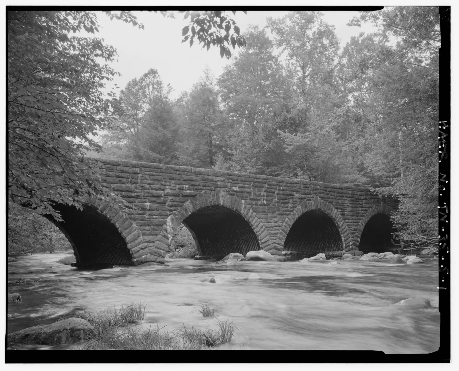 The stone vehicle bridge at Elkmont Campground