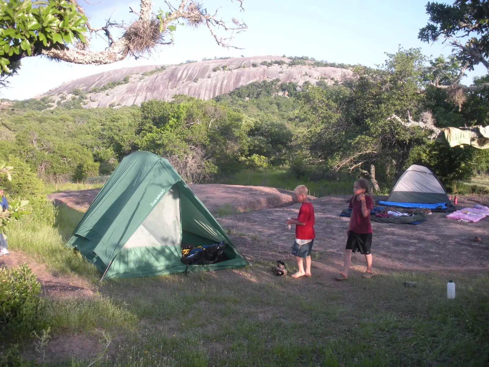 Camping below Enchanted Rock