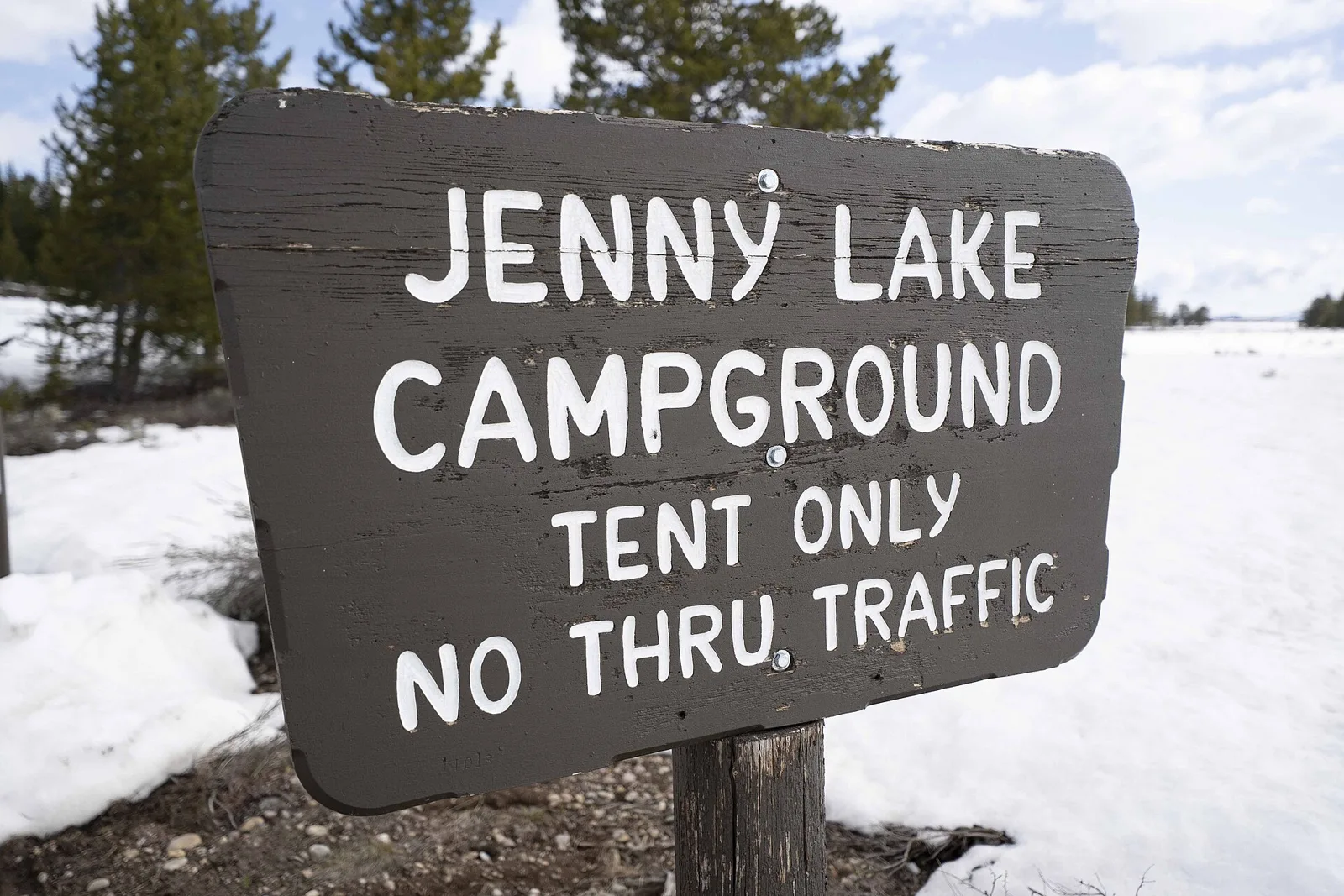 The Jenny Lake Campground sign